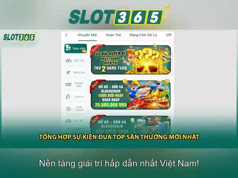 Các trò chơi nổi bật trên slot365